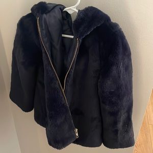 Crew cuts velour fall or holiday jacket im navy